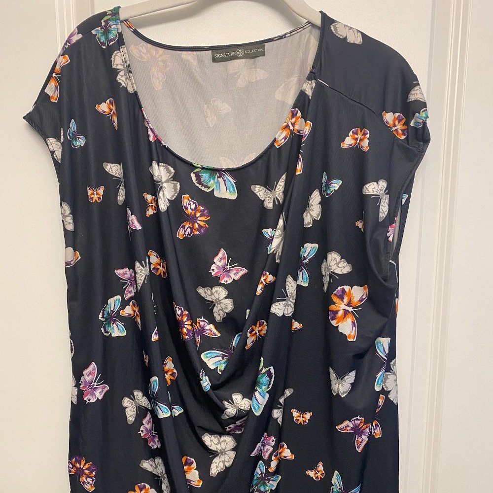 Navy blue butterfly top